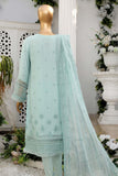 Hz Stitched 3 Piece Formals Chiffon Collection'2023-D-100-Sky Blue