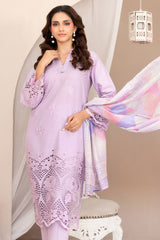 Nazifa By Tawakkal Stitched 3 Piece Emb Schiffli Lawn Suit-D-1042