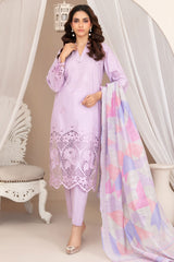 Nazifa By Tawakkal Stitched 3 Piece Emb Schiffli Lawn Suit-D-1042