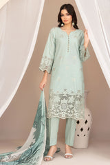 Nazifa By Tawakkal Stitched 3 Piece Emb Schiffli Lawn Suit-D-1043