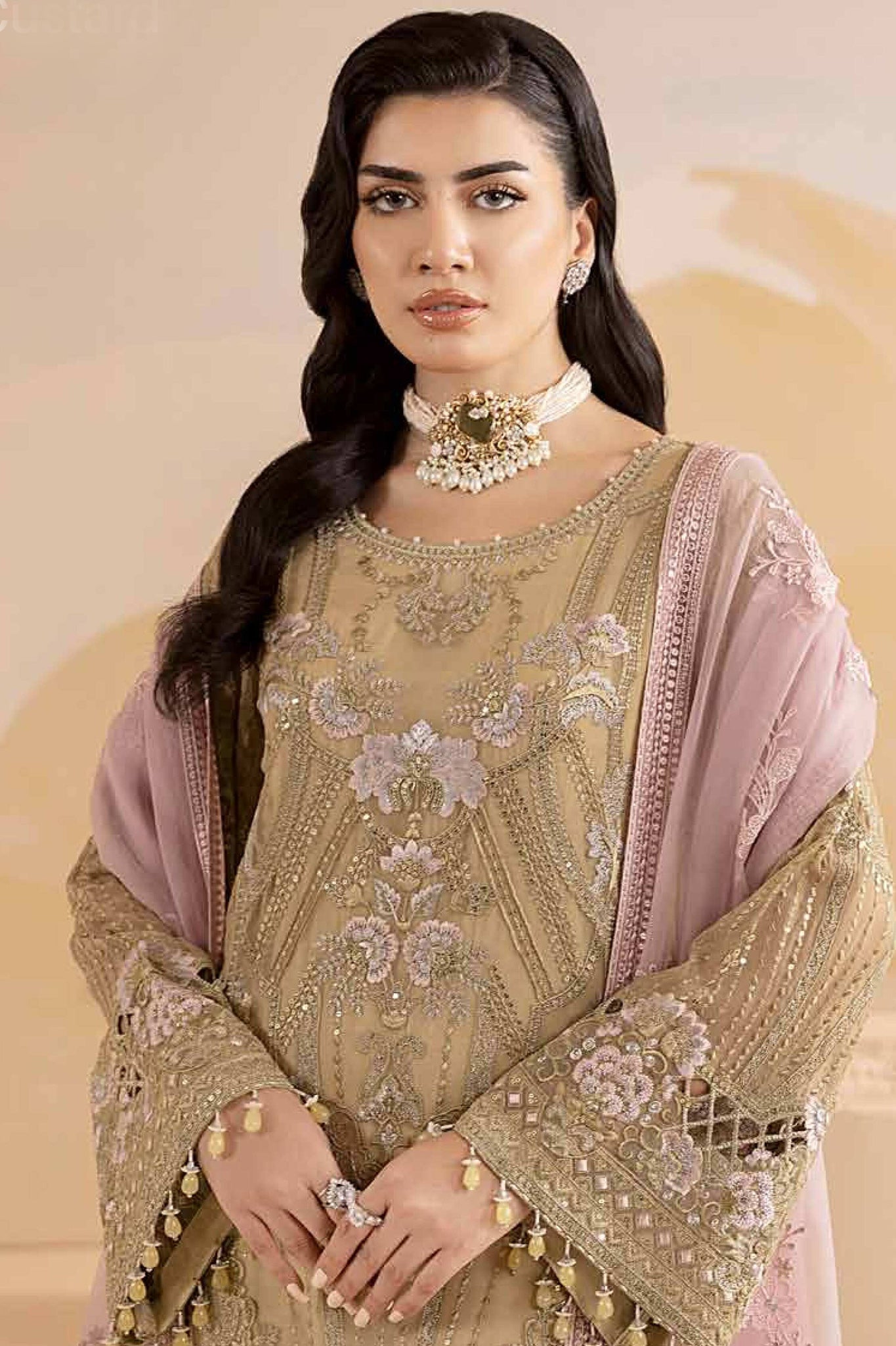 Pareesa By Lavish Premium Unstitched 3 Piece Luxury Chiffon Collection'2024-D-10