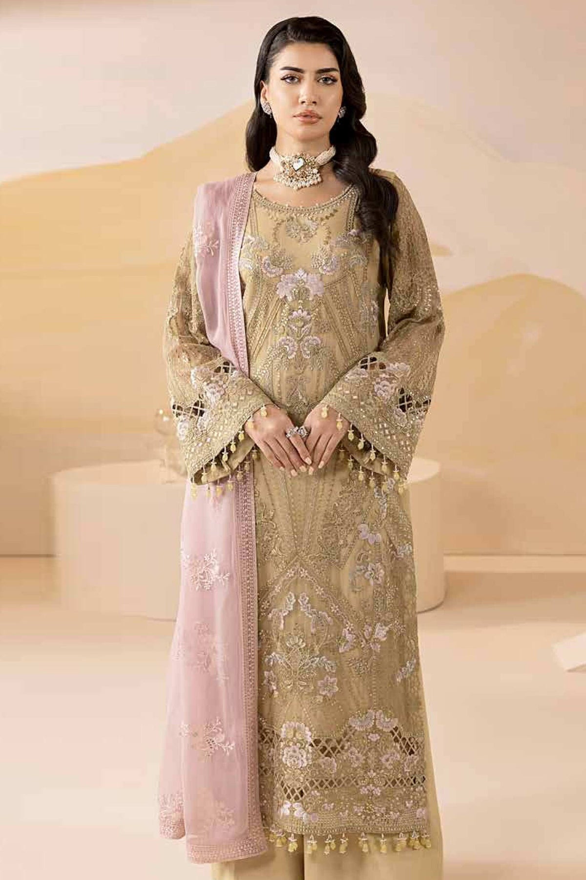 Pareesa By Lavish Premium Unstitched 3 Piece Luxury Chiffon Collection'2024-D-10