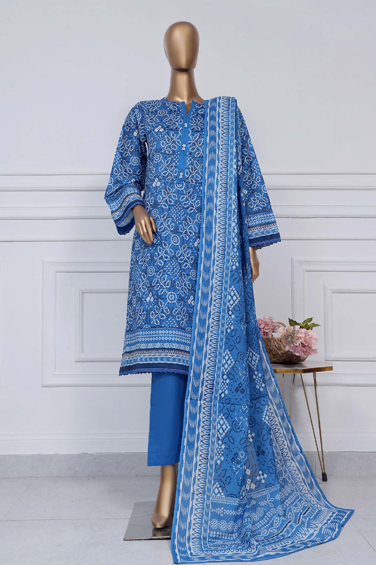 Sada Bahar Stitched 3 Piece Printed Lawn Vol-02 Collection'2025-D-11-Blue