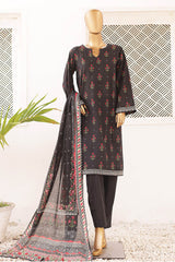 Bin Saeed Stitched 3 Piece Printed Lawn Collection'2024-SM-585-Black