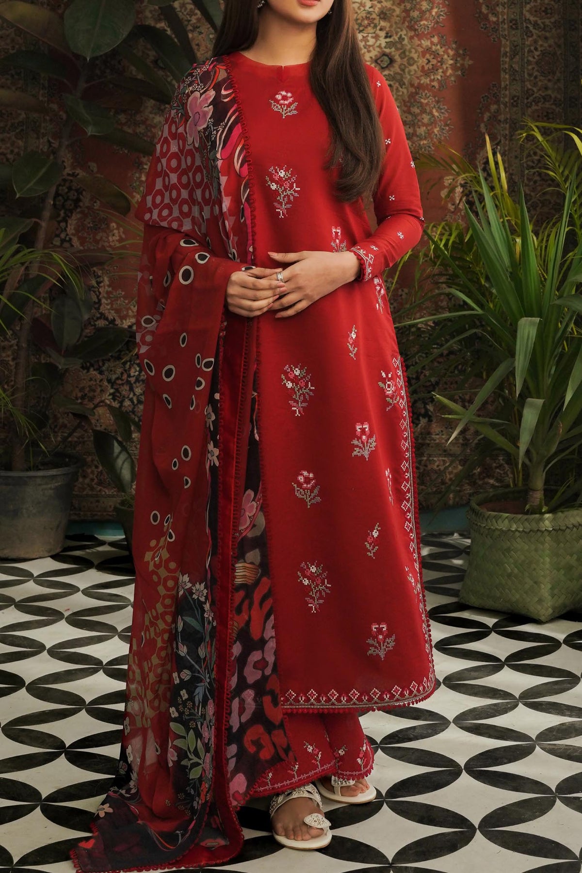 Afsanah by Seran Unstitched 3 Piece Lawn Spring Summer Collection'2024-D-11-Shadab