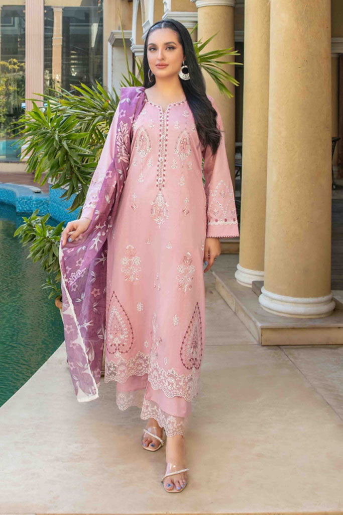 Zimmel By Tawakkal Semi Stitched 3 Piece Lawn Premium Eid Collection-D-1141