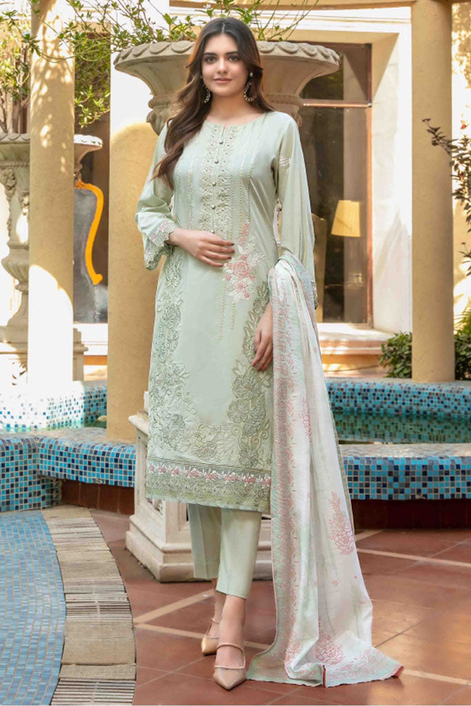 Zimmel By Tawakkal Semi Stitched 3 Piece Lawn Premium Eid Collection-D-1143