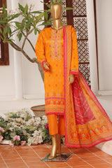 Sada Bahar Stitched 3 Piece Emb Summer Lawn Collection'2024-D-11455-Orange