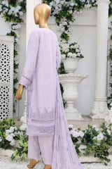Hz Stitched 3 Piece Formals Chiffon Collection'2023-D-116-Lilac