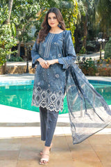 Thamina By Tawakkal Unstitched 3 Piece Emb Slub Lawn Collection-D-1194