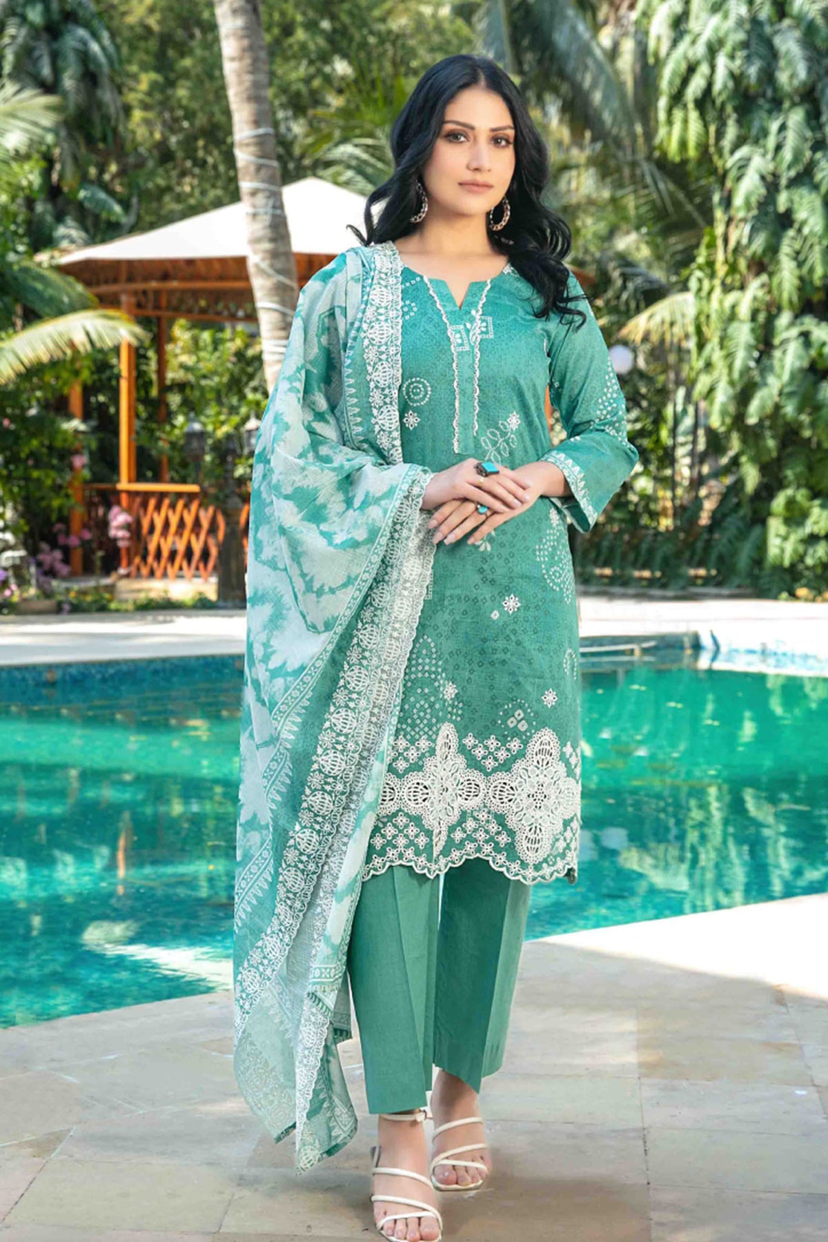 Thamina By Tawakkal Unstitched 3 Piece Emb Slub Lawn Collection-D-1196