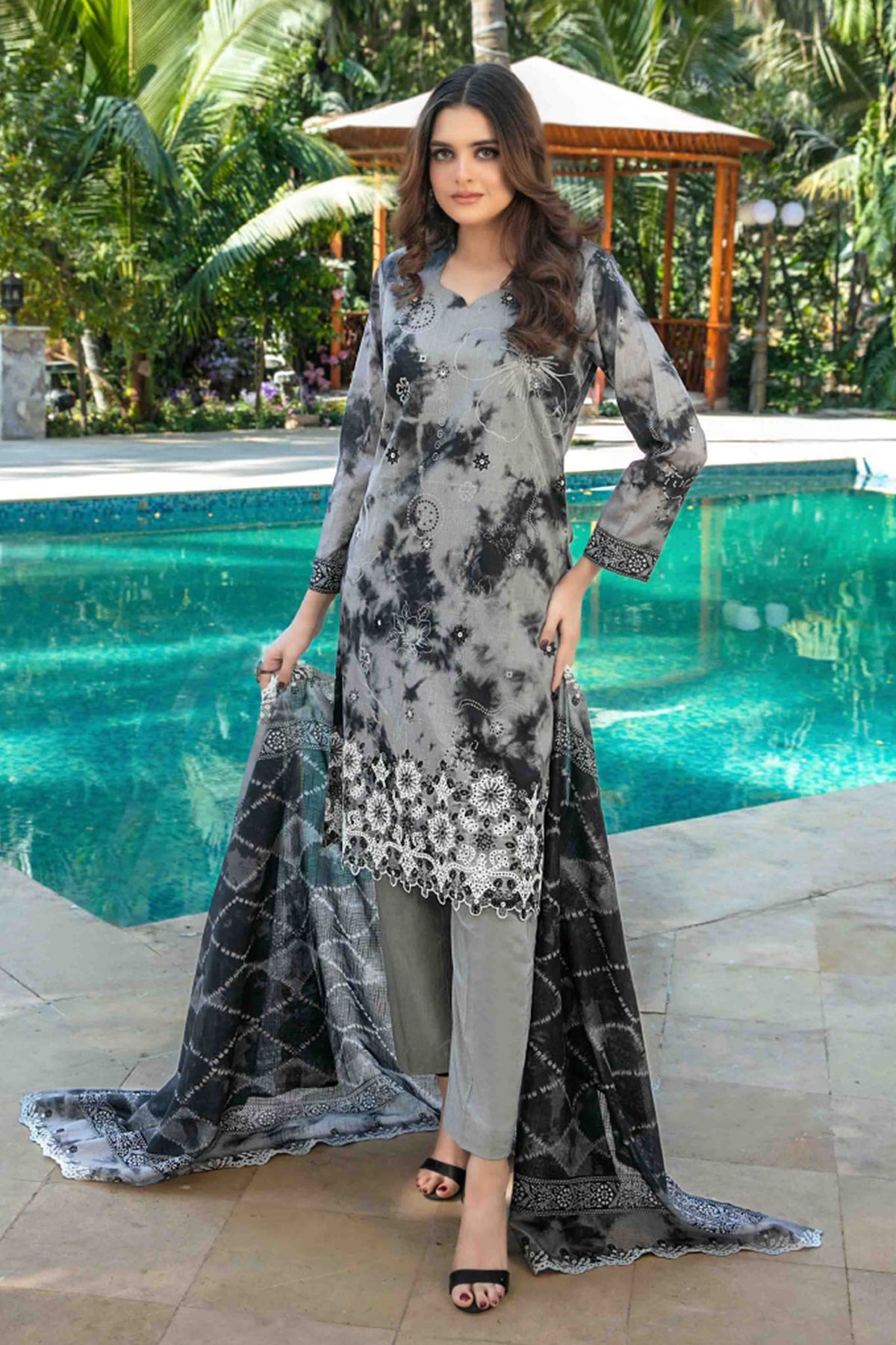 Thamina By Tawakkal Unstitched 3 Piece Emb Slub Lawn Collection-D-1201