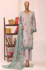 Sada Bahar Stitched 3 Piece Printed Lawn Vol-14 Suit-D-1202-GREY