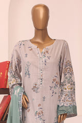 Sada Bahar Stitched 3 Piece Printed Lawn Vol-14 Suit-D-1202-GREY