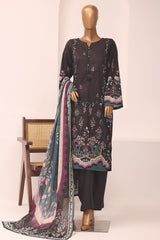 Sada Bahar Stitched 3 Piece Printed Lawn Vol-14 Suit-D-1203-BLACK