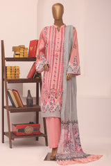 Sada Bahar Stitched 3 Piece Printed Lawn Vol-14 Suit-D-1207-PEACH