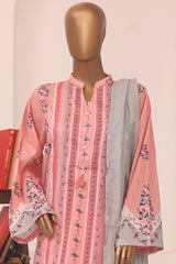 Sada Bahar Stitched 3 Piece Printed Lawn Vol-14 Suit-D-1207-PEACH