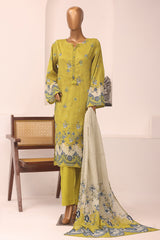 Sada Bahar Stitched 3 Piece Printed Lawn Vol-14 Suit-D-1210-P.GREEN