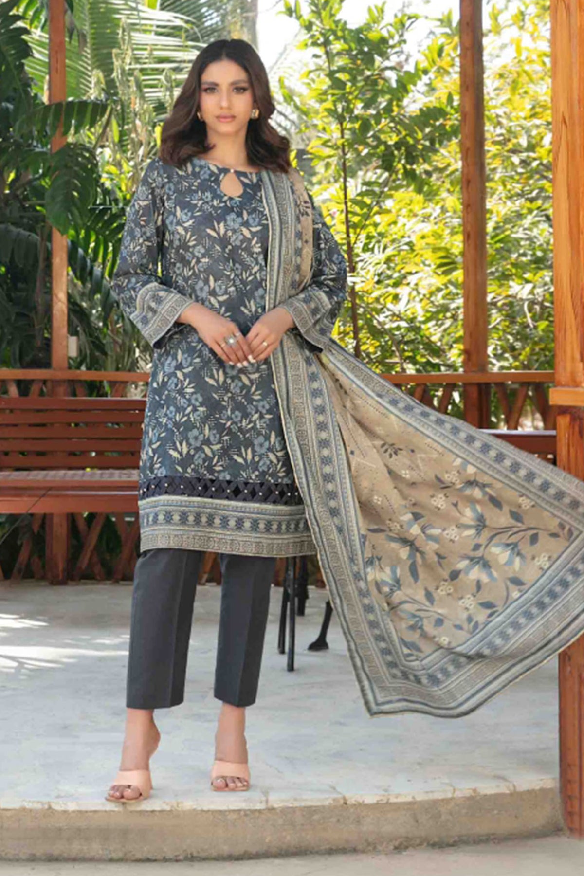 Aneira By Tawakkal Unstitched 3 Piece Digital Print Slub Lawn Collection-D-1419