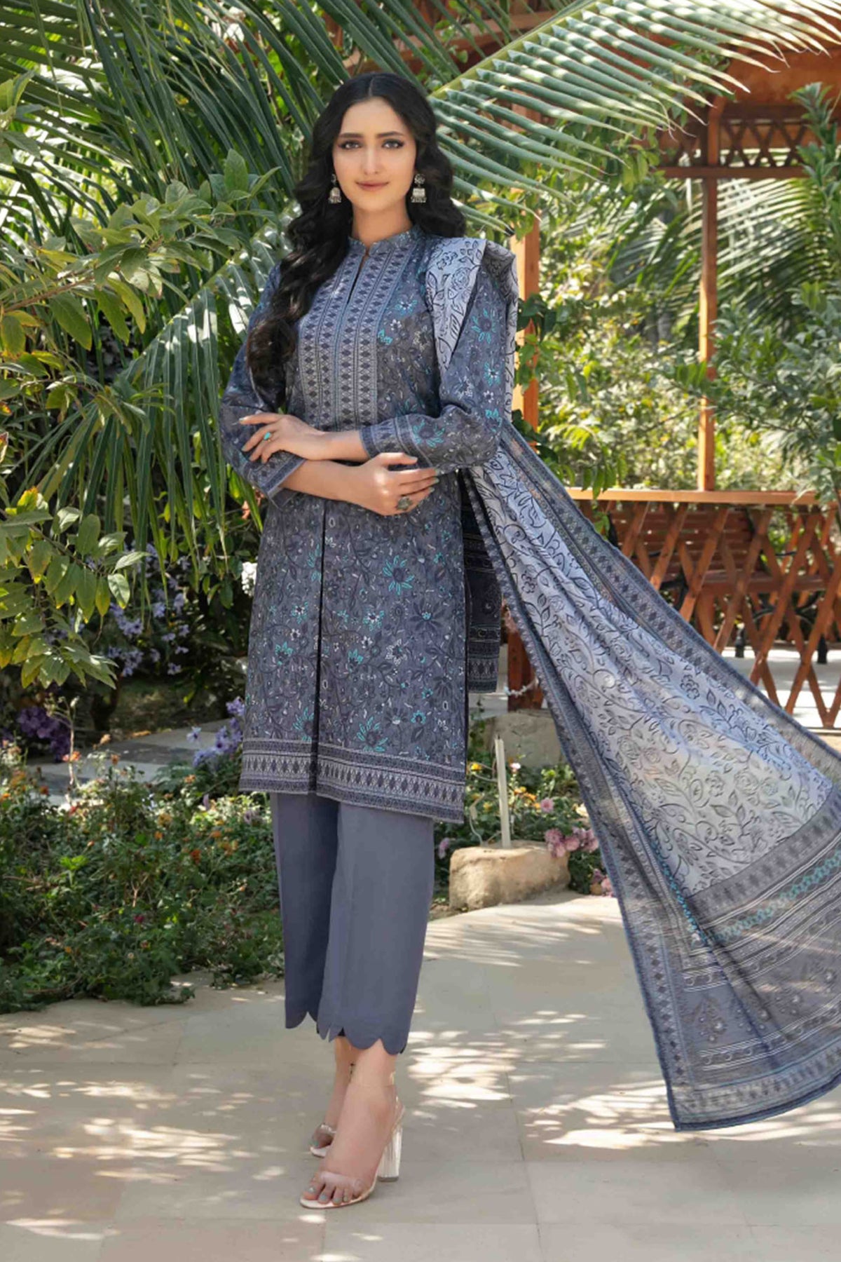 Aneira By Tawakkal Unstitched 3 Piece Digital Print Slub Lawn Collection-D-1420