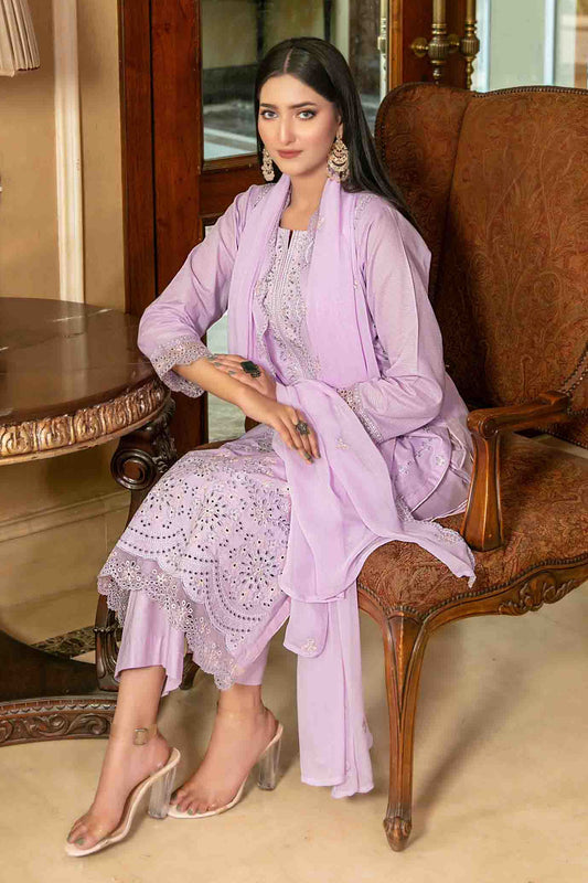 Mahveen By Tawakkal Unstitched 3 Piece Emb Lawn Premium Eid Collection-D-1438