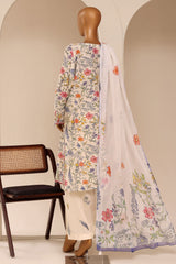 Raya By Sada Bahar Stitched 3 Piece Festive Emb Lawn Suit-D-1544-WHITE