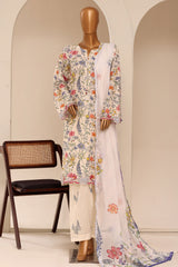 Raya By Sada Bahar Stitched 3 Piece Festive Emb Lawn Suit-D-1544-WHITE