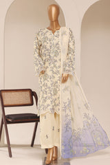 Raya By Sada Bahar Stitched 3 Piece Festive Emb Lawn Suit-D-1545-CREAM
