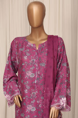 Raya By Sada Bahar Stitched 3 Piece Festive Emb Lawn Vol-02 Suit-D-1546-PURPLE