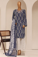 Raya By Sada Bahar Stitched 3 Piece Festive Emb Lawn Suit-D-1548-BLUE