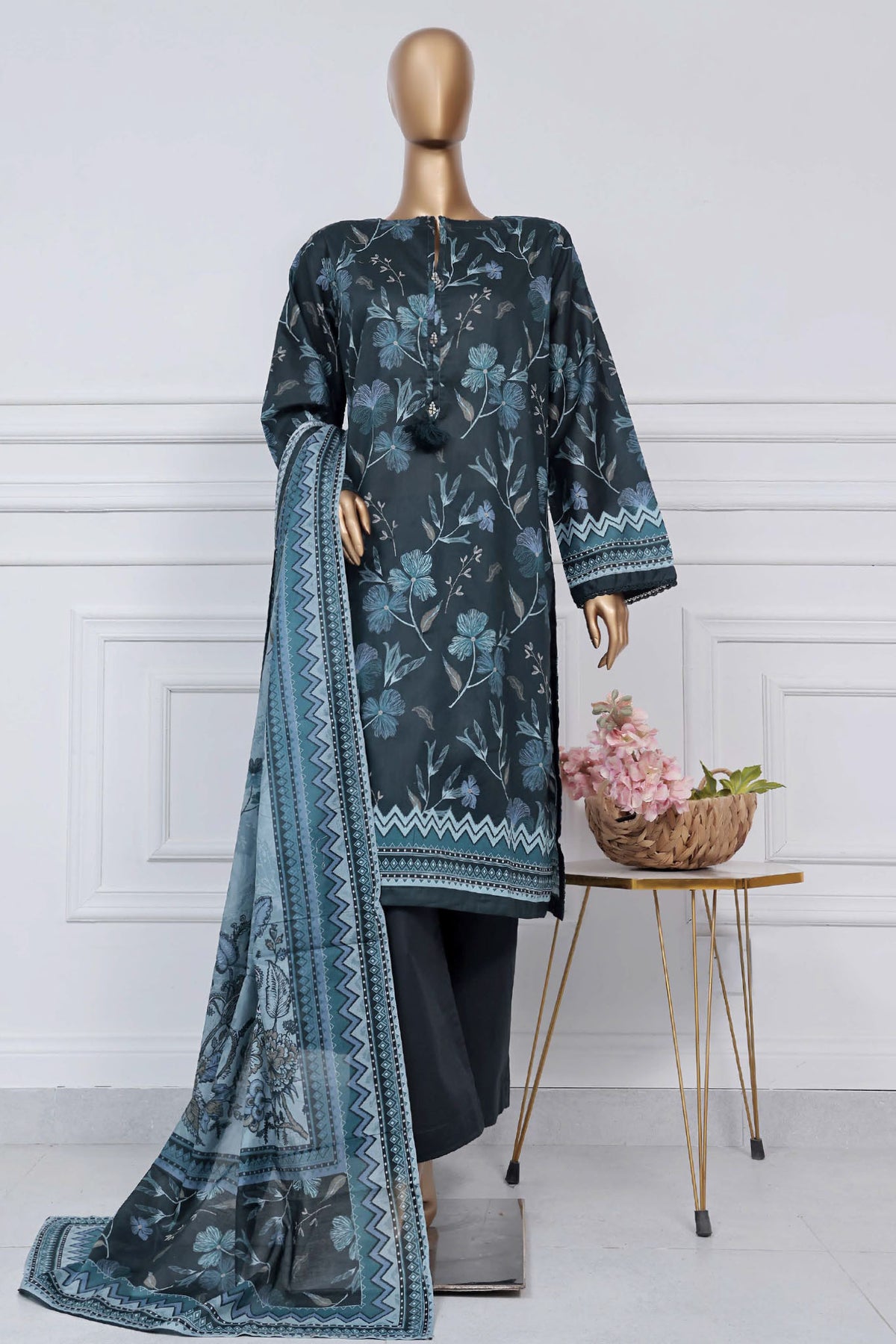 Sada Bahar Stitched 3 Piece Printed Lawn Vol-02 Collection'2025-D-16-Teal