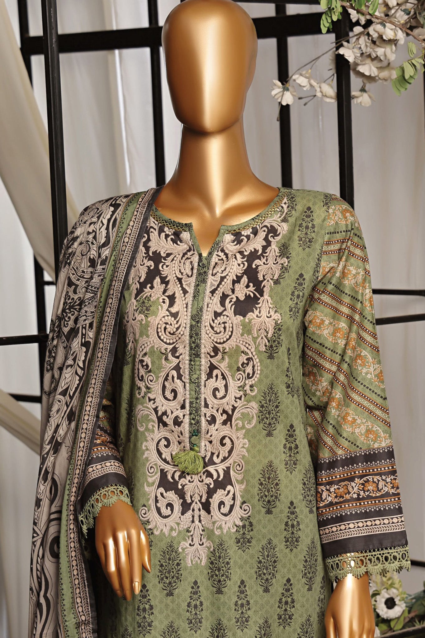 Sada Bahar Stitched 3 Piece Printed Lawn Vol-07 Collection'2024-D-2508-Green