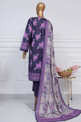 Sada Bahar Stitched 3 Piece Printed Lawn Vol-02 Collection'2025-D-20-Purple