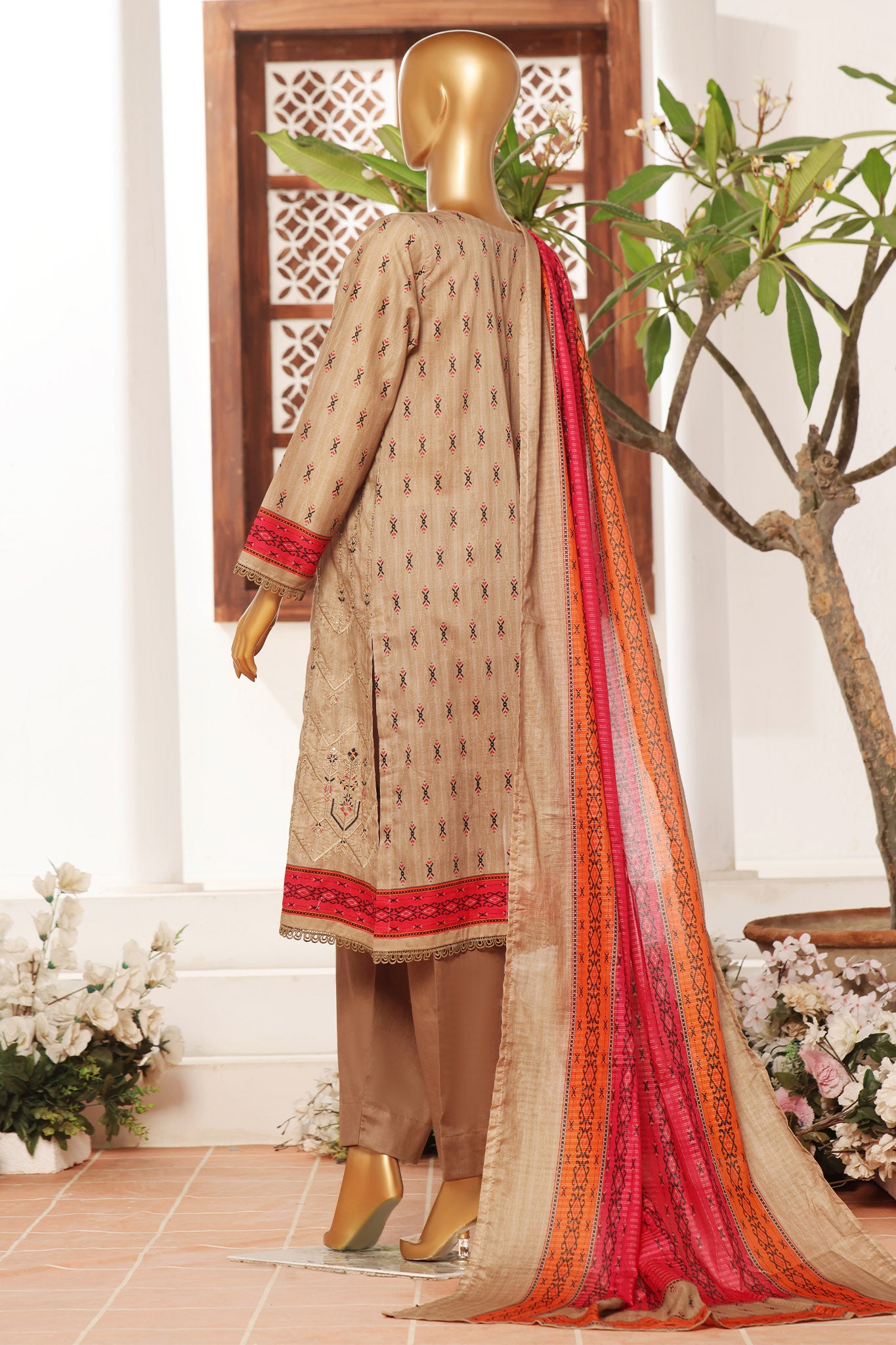 Sada Bahar Stitched 3 Piece Emb Summer Lawn Collection'2024-D-2048-Skin