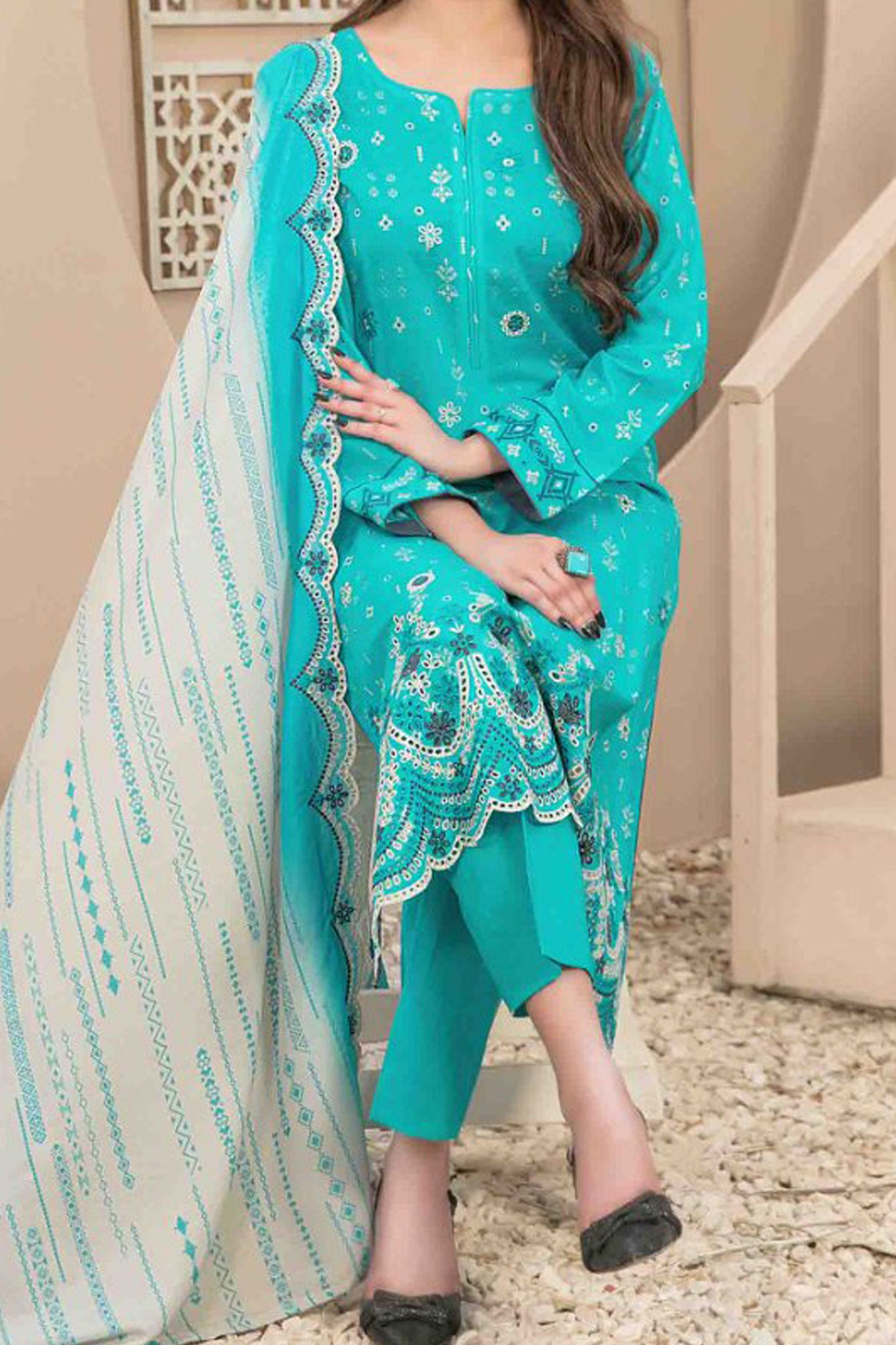 Monireh By Tawakkal Unstitched 3 Piece Digital Printed Lawn Collection'2024-D-2053