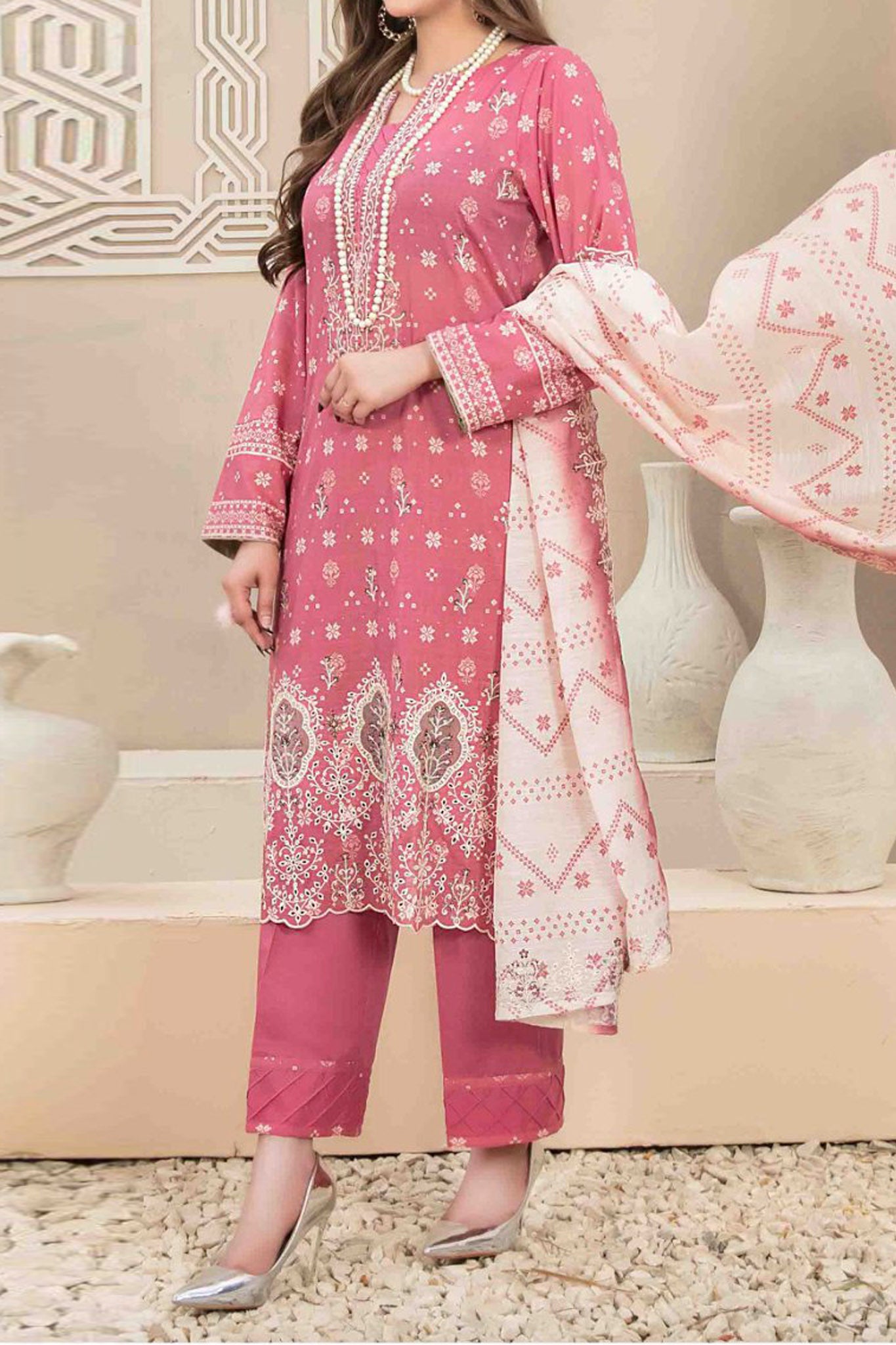 Monireh By Tawakkal Unstitched 3 Piece Digital Printed Lawn Collection'2024-D-2056