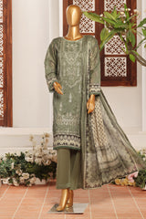 Sada Bahar Stitched 3 Piece Emb Summer Lawn Collection'2024-D-2112-Green