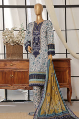 Sada Bahar Stitched 3 Piece Printed Lawn Vol-07 Collection'2024-D-2498-White