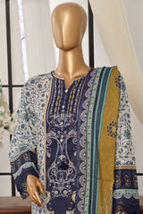 Sada Bahar Stitched 3 Piece Printed Lawn Vol-07 Collection'2024-D-2498-White