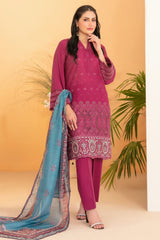 Dinara By Tawakkal Unstitched 3 Piece Emb Schiffli Lawn Suit-D-2283