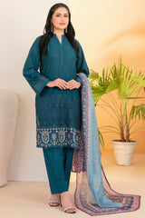 Dinara By Tawakkal Unstitched 3 Piece Emb Schiffli Lawn Suit-D-2284