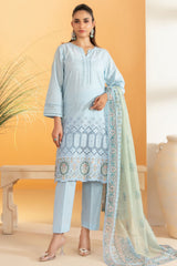 Dinara By Tawakkal Unstitched 3 Piece Emb Schiffli Lawn Suit-D-2288
