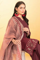 Dinara By Tawakkal Unstitched 3 Piece Emb Schiffli Lawn Suit-D-2289