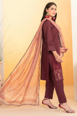 Dinara By Tawakkal Unstitched 3 Piece Emb Schiffli Lawn Suit-D-2289