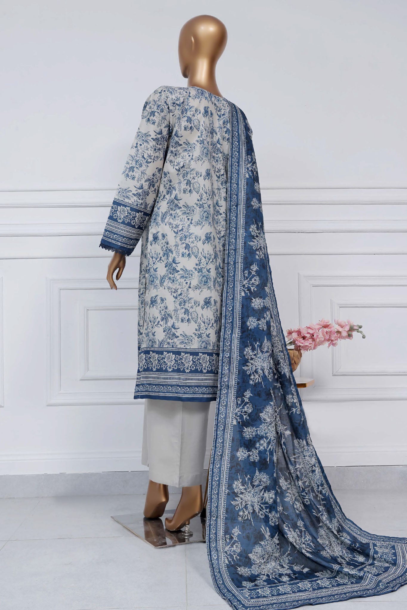 Sada Bahar Stitched 3 Piece Printed Lawn Vol-02 Collection'2025-D-9493-Off White