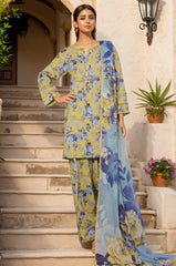 Sada Bahar Stitched 3 Piece Printed Lawn With Farshi Shalwar Suit-D-237-Dhani