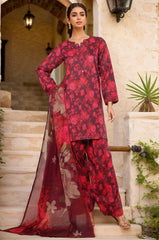 Sada Bahar Stitched 3 Piece Printed Lawn With Farshi Shalwar Suit-D-240-Falsa