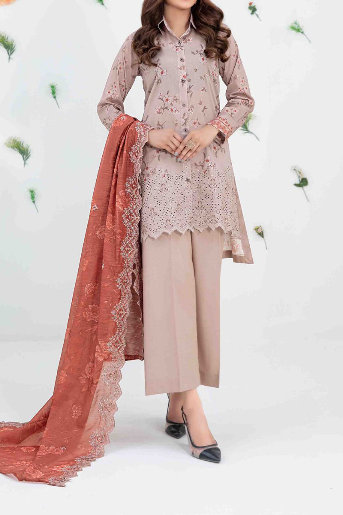 Talayeh By Tawakkal Unstitched 3 Piece Emb Digital Printed Lawn Collection'2024-D-2551