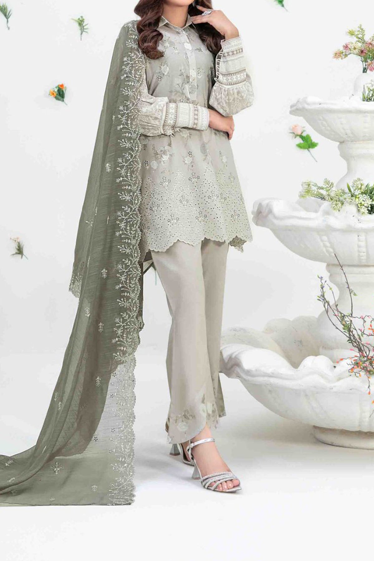 Talayeh By Tawakkal Unstitched 3 Piece Emb Digital Printed Lawn Collection'2024-D-2556