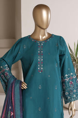 Eclair By Sada Bahar Stitched 3 Piece Emb Lawn Suit-D-265-C.GREEN